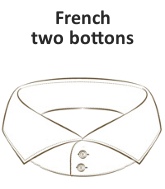 French two bottons collar