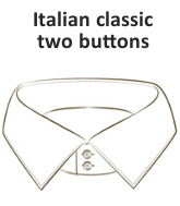 Italian classic collar two buttons