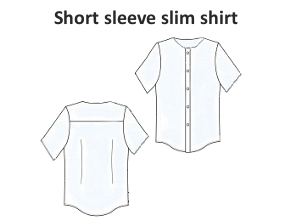 Short sleeve slim shirt