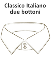 Colletto classico Italiano due bottoni