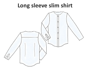Long sleeve slim shirt